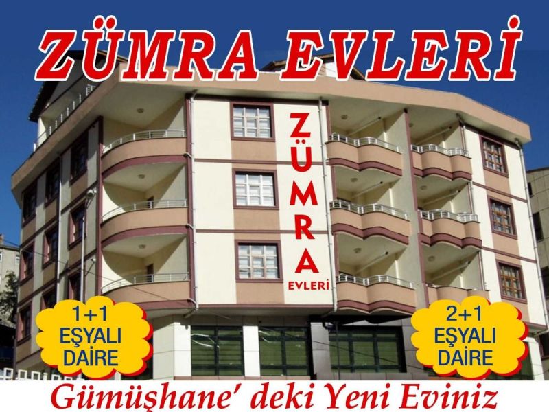 Gümüşhane merkez Zümra Evleri yeni bina dış görünümü ve konumu